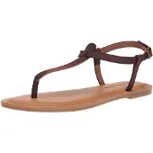 A. Essentials Damen Lässige Zehenstegsandale mit Knöchelriemen, Braun, 42 EU