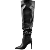 Merkloos Damenschuhe, Stiefeletten, Slip-On-Modell mit Stilettoabsatz und Reißverschluss