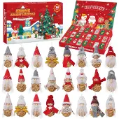 Generisch Adventskalender mit Weihnachtswichteln - Set mit 24 Stück - Weihnachtsdekoration