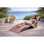 Xl Moebel Gmbh Elegante Gartenliege in Braun ergonomisch und ideal zum Relaxen.