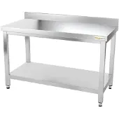 GOLDINOX Arbeitstisch aus Edelstahl, 1500 x 800 mm, PREMIUM-Ausführung -