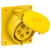 Pce 425-4ttf9 CEE-Anbausteckdose schräg (92x100mm) 32A 5p 4h IP44/IP54 TT 4254ttf9