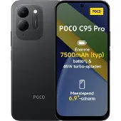 Xiaomi Poco C95 Pro,4G Smartphone 8 + 256 GB, Schwarz, 7500-mAh-Akku,