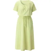 Witt Sommerkleid "Jersey-Kleid Sommerkleid mit gekräuselte Ausschnitt", Damen, Gr. 42, N-Gr, grün (pistazie), Basic, Rundhals, Kleider Sommerkleid