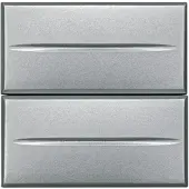 Legrand Bticino HC4036/2 Doppeltaster Aluminium HC40362