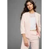 Laura scott Kurzblazer , Damen, Gr. 42, rosa, Obermaterial: 94% Polyester, 6% Elasthan. Futter: 100% Polyester, unifarben, figurbetont, Blazer Kurzblazer, mit sportiven Reißverschlusstaschen