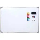 Mendler Whiteboard HWC-C84, Magnettafel Memoboard Pinnwand, inkl. Zubehör ~ 90x60cm