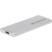 Transcend ESD260C, 500 GB, USB Typ-C, 3.2 Gen 2 (3.1 Gen 2), Passwortschutz, Silber