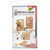 Generisch Folia 9401 Adventskalender-Set mit 24 lebensmittelechten Papierbeuteln, naturfarben