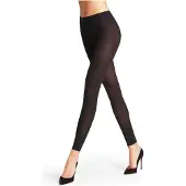 Falke Feinstrumpfleggings "Pure Matt", Damen, Gr. S/M, schwarz (schwarz (3009)), Obermaterial: 92% Polyamid PA. 8% Elasthan EL., Strumpfhosen Feinstrumpfleggings