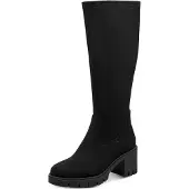Marco Tozzi Damenschuhe Reißverschluss Schaftstiefel Schwarz Freizeit