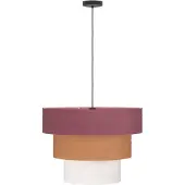 Eglo Hängelampe PAROGNO, rot/orange/weiß, Ø 60 cm Textil E27