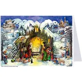 Richard Sellmer Verlag Postkarten Adventskalender Weihnachtskalender mit Bildern Jesus ist geboren