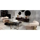 AEA Set 6tlg Sessel Couchtisch Sideboard Spiegel Wohnzimmer Ästhetik Schönheit Luxus