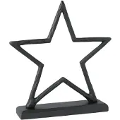 Villeroy & Boch Weihnachtsfigur "Deko-Stern Christmas Chic 26 cm schwarz", schwarz, B:6cm H:26cm T:25cm, Aluminium, Dekofiguren, Weihnachtsfigur, Abwischbar