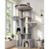 Merkloos Stabiler Eck-Katzenbaum von 163 cm für große Katzen