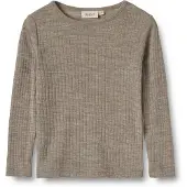 Wheat Wool Silk T-shirt Long Sleeve Alfie khaki melange (3204) 98