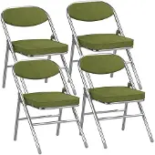 Sonstiges 4er Set Klappstuhl gepolstert Cord Armeegrün