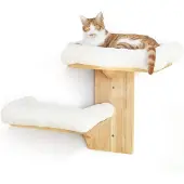 Dripio Katzen-Wandregale, 2 Plattformen, Gummiholz, für Gipswände