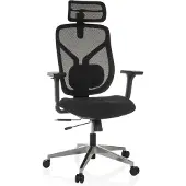 Dripio Bürostuhl CASSILIS B, Stoff/Netzstoff, Schwarz, höhenverstellbar