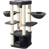 Dripio Kratzbaum MUGLA dunkelgrau 50x50x121 cm, Sisal