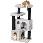 Dripio Kratzbaum für große Katzen, 111 cm, stabil, grau
