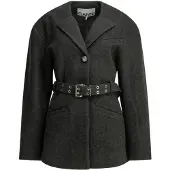 Ganni Wollkleid, Damen, Schwarz - Größe 36
