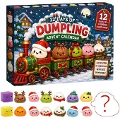 Generisch Adventskalender 2026 mit Squishy Niedlichen Dumpling Squishy Adventskalender L Beige