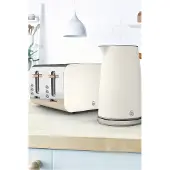 Swan ST14620WHTN/GRYN/GREN/SNT4G/BLUN Toaster, Edelstahlgehäuse, Stoppfunktion, Auftaufunktion