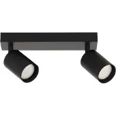 TK Lighting LARA Deckenstrahler, 2-flammig, GU10, Schwarz, 30 cm