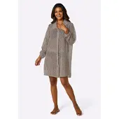 Witt Strandkleid "Strandbluse Strandbluse", Damen, Gr. 36/38, N-Gr, champagner, schoko, bedruckt, Elegant, Kleider Strandkleid