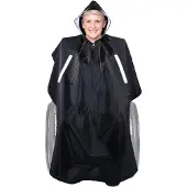 Merkloos Schützende Poncho Regenjacke für Rollstuhlfahrer - Schwarz