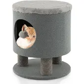 FANTASK 3 in 1 kleine Katzenmöbel, 40x40x47cm, 3 Sisal Katzenkratzbaum & Katzenh