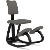 Dripio Ergonomischer Sessel mit Rückenlehne, Holz, schwarz, grau