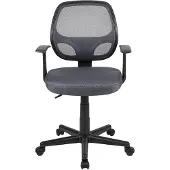 Dripio Mid-Back Mesh Drehstuhl mit Armlehnen, ergonomisch, grau, höhenverstellbar