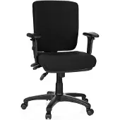Dripio Ergonomischer Bürostuhl, Stoff, schwarz, höhenverstellbar