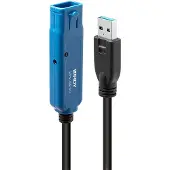 Lindy 43157, 10 m, USB A, USB A, USB 3.2 Gen 1 (3.1 Gen 1), 5 Gbit/s, Schwarz