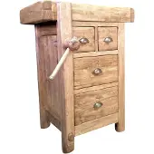 Dripio Werktafel 82x57x64 cm Massivholz handgefertigt Kücheninsel