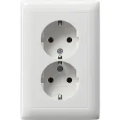 Gira Steckdose 2f rws glz Standard 55 UP IP20 VP