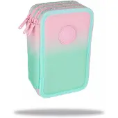 CoolPack Schultasche mit 3 Fächern, ausgestattet mit einem -Brotbox und einem "Jumper"-Schulranzen in der Farbgebung "3 Gradient Strawberry"
