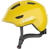 ABUS Kinderhelm Smiley 3.0 - Fahrradhelm mit tiefer Passform, kindergerechten Designs & Platz für einen Zopf - für Mädchen und Jungs - candid yellow, Größe S