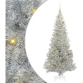 vidaXL Weihnachtsbaum Silber 210 cm PET