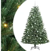 vidaXL Künstlicher klappbarer Weihnachtsbaum Grün 210 cm