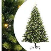 Syfax Künstlicher Klapp-Weihnachtsbaum mit 300 LEDs Grün 210 cm