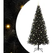 vidaXL Weihnachtsbaum Schwarz 240 cm PVC