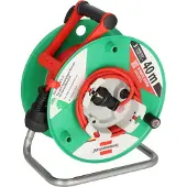 Brennenstuhl Garant G, 40 m, Draußen, IP44, Spritzwassergeschützt, Kunststoff, Stahl, Grün, Orange