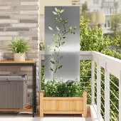 Syfax Garten Sichtschutz-Leinwand Silber 50 x 140 cm Verzinkter Stahl