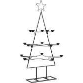Syfax Metall-Weihnachtsbaum zum Dekorieren Schwarz 105 cm