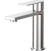 CECIPA Waschtischarmatur Edelstahl 304 Auslaufhöhe 122 mm mit Anschlussschläuchen