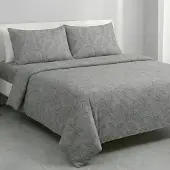OEM Bettwäsche-Set, 4-teilig, 100% Baumwolle, 180x200 cm, Prion Grey